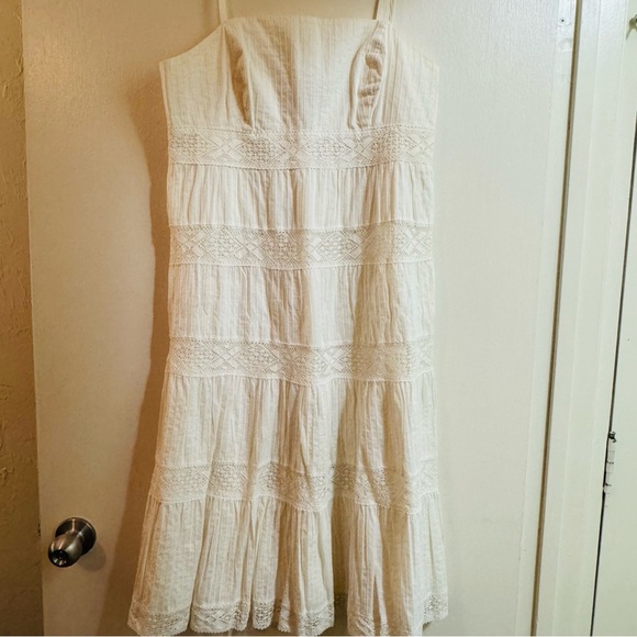 INC International Concepts Dresses & Skirts - INC Couture White Spagetti Strap Empire Waist Tier Summer‎ Dress Size 12